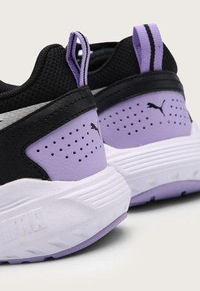 Tenis Lifestyle Negro-Blanco-Lila Puma All Day Active