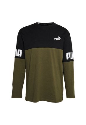 Buzo Puma Power Colorblock-Negro/Verde