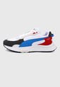 Tenis Lifestyle Blanco-Rojo-Azul Puma Wild Rider Rollin de Puma