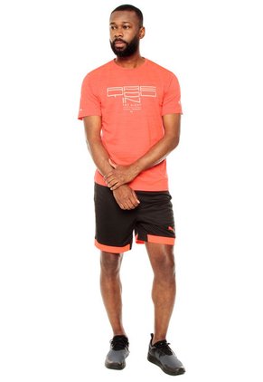 Pantaloneta Negro-Coral Puma Bts Shorts