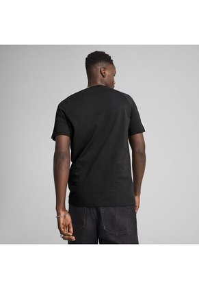 Tshirt Puma Original T7 Manga Corta Logo Negro Para Hombre