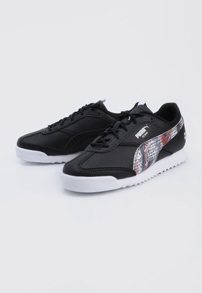Tenis Lifestyle Negro-Blanco-Rojo Puma BMW MMS Roma Via