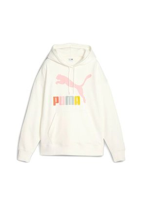 Hoodie Puma Original Classics MultiColor Logo Tr Beige Mujer