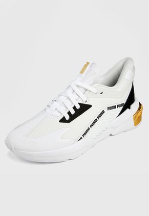 Tenis Lifestyle Blanco-Negro-Dorado Puma Provoke Xt Ftr
