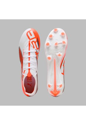 Guayos Puma Hombre Ultra 5 Match FG-Ag Blanco-Rojo