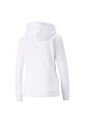 Hoodie Saco Marca Puma Ess+ Logo Power Original Blanco Mujer de Puma