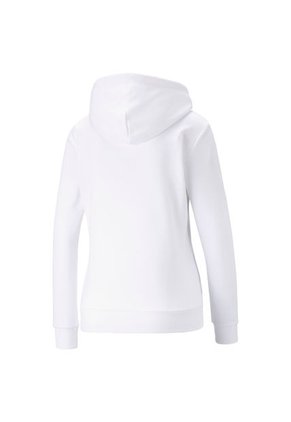 Hoodie Saco Marca Puma Ess+ Logo Power Original Blanco Mujer