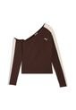 Camisa Deportiva Puma Original T7 Asymmetric Café Para Mujer de Puma