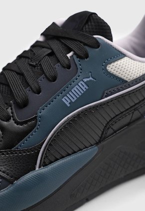 Tenis Lifestyle Negro-Blanco-Azul Petróleo Puma X-Ray Speed