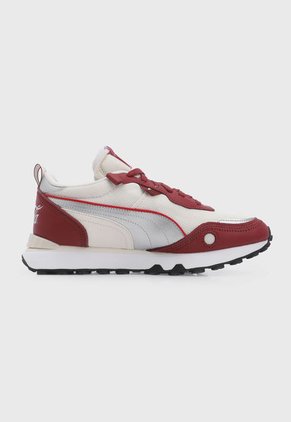 Tenis Lifestyle Beige-Rojo-Plateado Puma Rider FV Coca Cola  