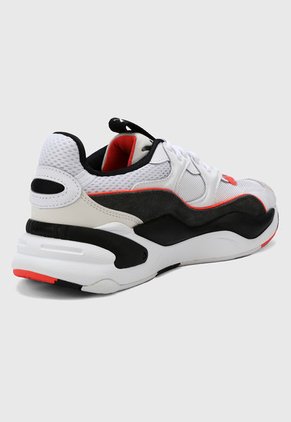 Tenis Lifestyle Blanco-Negro-Naranja Neón Puma Rs-2K Messaging