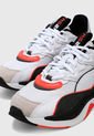 Tenis Lifestyle Blanco-Negro-Naranja Neón Puma Rs-2K Messaging de Puma