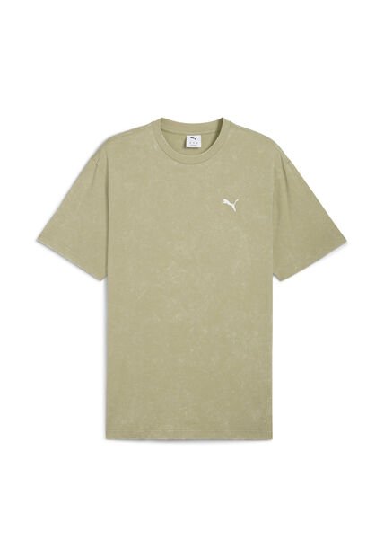 Camisa Deportiva Puma Ess Elevated Relaxed Wash Verde Hombre