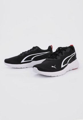Tenis Lifestyle Negro-Blanco-Rojo Puma All Day Active