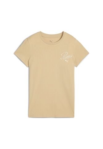 Camisa Deportiva Puma Original Ess Script W Beige Para Mujer Puma
