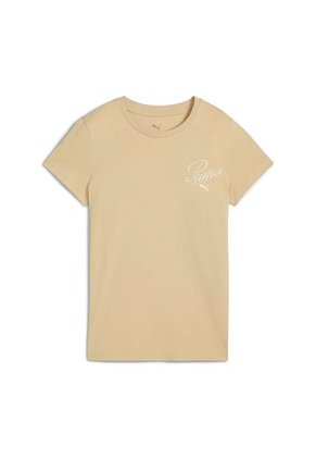 Camisa Deportiva Puma Original Ess Script W Beige Para Mujer