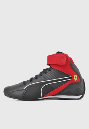 Tenis Lifestyle Negro-Rojo-Blanco PUMA Ferrari Kart Cat RL Mid
