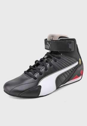 Botas Deportivas Negro-Blanco-Rojo PUMA Scuderia Ferrari Kart Cat RL Mid