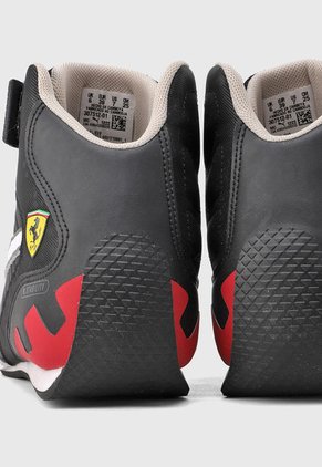 Botas Deportivas Negro-Blanco-Rojo PUMA Scuderia Ferrari Kart Cat RL Mid