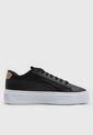 Tenis Lifestyle Negro-Blanco-Dorado PUMA Smash Plataforma V3 Pop Up de Puma