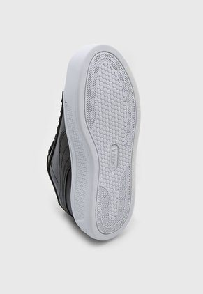 Tenis Lifestyle Negro-Blanco-Dorado PUMA Smash Plataforma V3 Pop Up