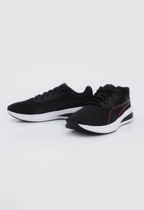 Tenis Running Negro-Blanco-Rojo Puma Transport