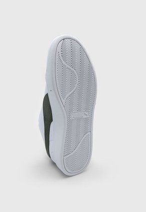 Tenis Lifestyle Blanco-Verde Oliva-Dorado Puma Shuffle