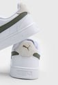 Tenis Lifestyle Blanco-Verde Oliva-Dorado Puma Shuffle de Puma