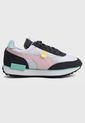 Tenis Lifestyle Blanco-Gris-Rosa-Verde Puma Future Rider Soft de Puma