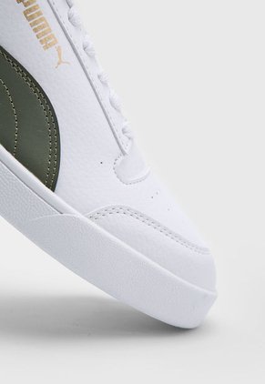 Tenis Lifestyle Blanco-Verde Oliva-Dorado Puma Shuffle