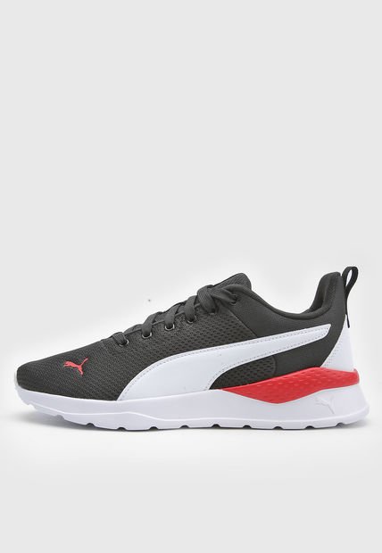 Tenis Lifestyle Negro-Blanco-Rojo Puma Anzarun Lite