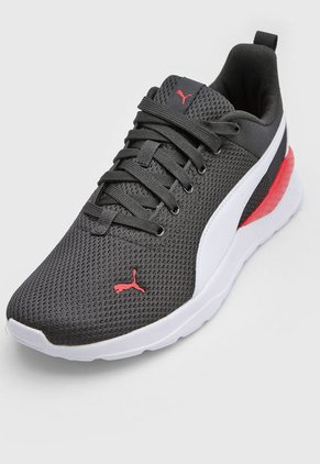 Tenis Lifestyle Negro-Blanco-Rojo Puma Anzarun Lite