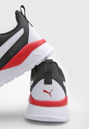 Tenis Lifestyle Negro-Blanco-Rojo Puma Anzarun Lite