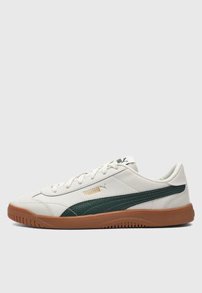 Tenis Lifestyle Marfil-Verde PUMA Club 5v5