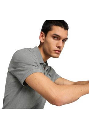 Camisa Polo Marca Puma Ess Small Pique Original Gris Hombre