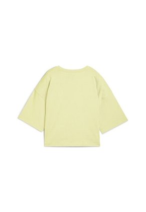 Camisa Deportiva Puma Original Wardrobe Ess Amarillo Mujer