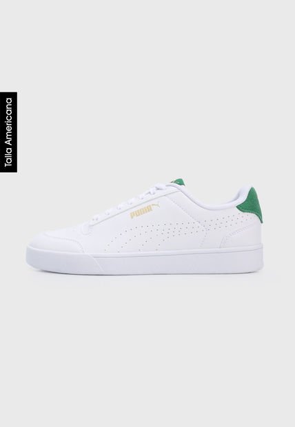 Tenis Lifestyle Blanco-Verde-Dorado Puma Shuffle Perf