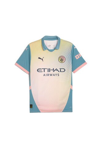 Puma Camiseta Puma Hombre Manchester City 24/25 Cuarta Edición- Rosado-Azul Camiseta Puma