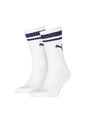 Medias Deportivas Puma Crew Heritage Stripe 2P Blanco Unisex de Puma
