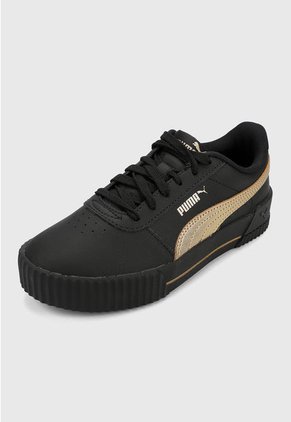 Tenis Lifestyle Negro-Dorado Puma Carina Meta