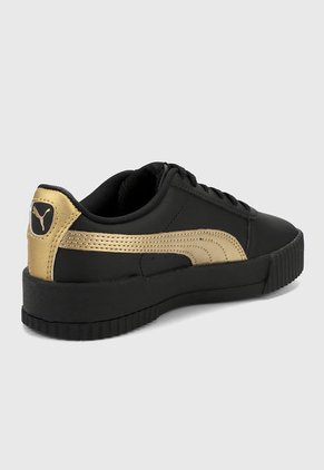 Tenis Lifestyle Negro-Dorado Puma Carina Meta
