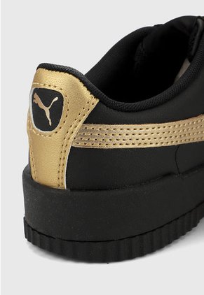 Tenis Lifestyle Negro-Dorado Puma Carina Meta