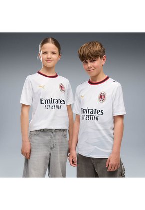 Camiseta Puma Kids Visitante AC Milan 26/27 - Blanco - Fútbol | Uso Casual Y Entrenamiento