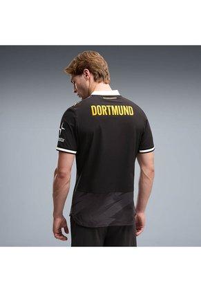 Camiseta Puma Hombre Visitante Borussia Dortmund 26/27 Authentic - Negro - Fútbol | Uso Casual Y Entrenamiento
