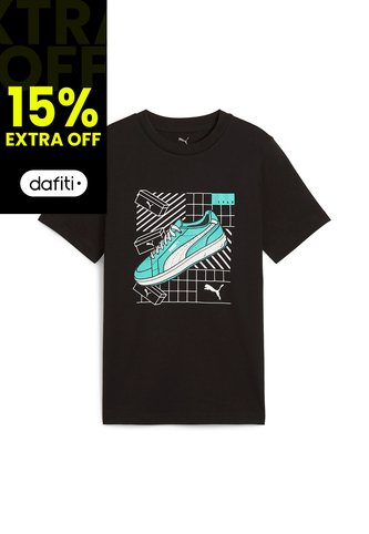 Camisa Deportiva Puma Original Graphics IV B Negro Para Niño Puma