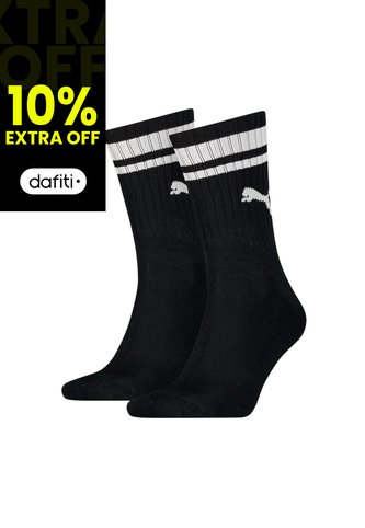 Medias Deportivas Puma Crew Heritage Stripe 2 P Negro Unisex Puma