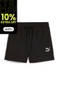 Pantaloneta Deportiva Puma Original Class Ribbed Negro Mujer de Puma