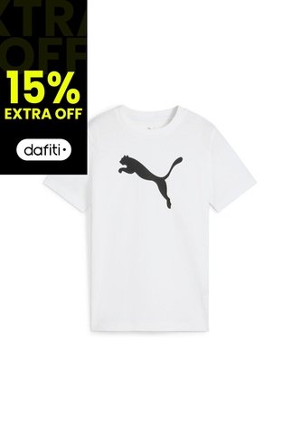 Camisa Deportiva Puma Original Ess Logo TB Blanco Para Niños Puma