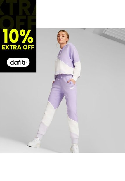 Pantalon Deportivo Puma Original Power Cat Lila Para Mujer