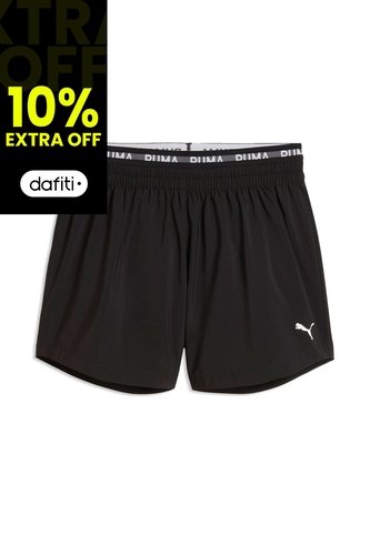 Pantaloneta Deportiva Puma Double Waistband Negro Para Mujer Puma